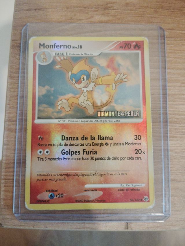 Carta Pokémon Monferno promocion burger king