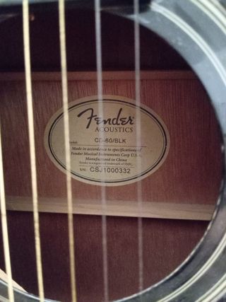Guitarra Acústica Fender CD-60 Dreadnought V3 DS