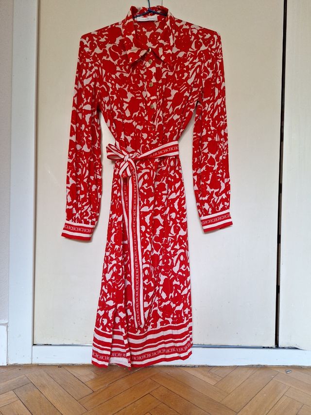 Vestido Carolina Herrera Rojo Estampado de segunda mano por 90 EUR