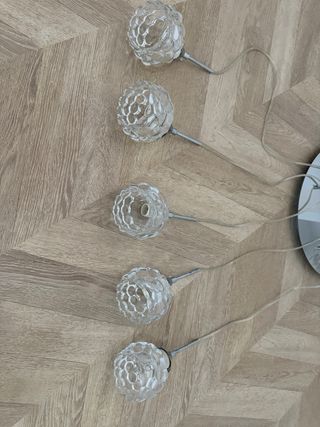 Lámpara de techo colgante de cristal