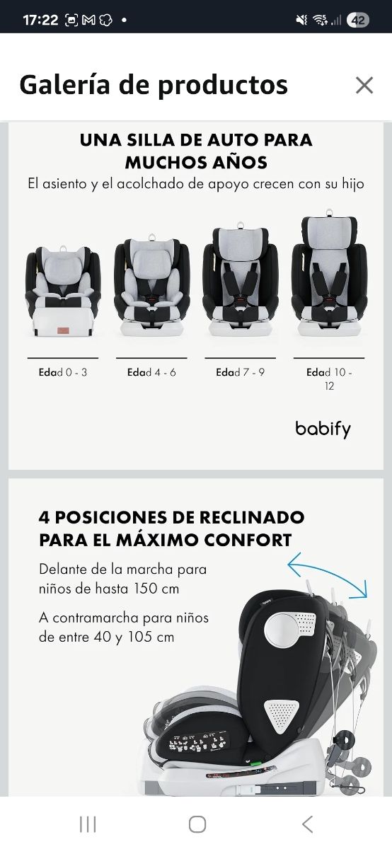 Silla de coche 0-12 años giratoria