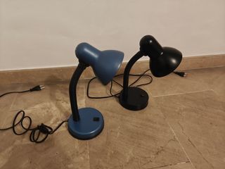 Lámpara flexo estudio azul y negra