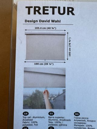 Estor opaco IKEA 100cm (Beige oscuro) 