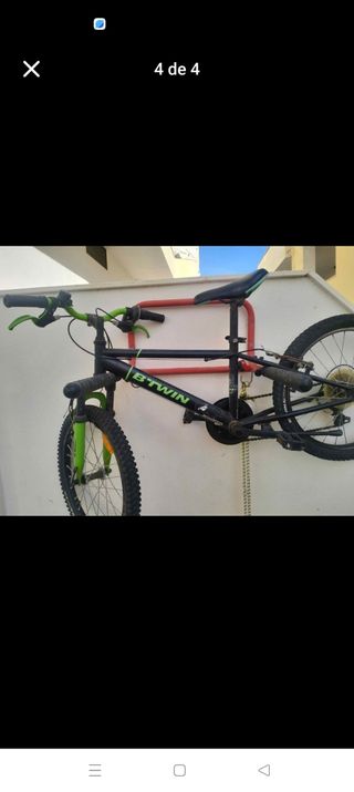 Bicicleta Btwin Negra y Verde