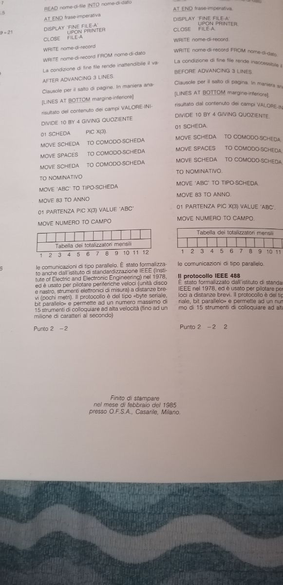 Enciclopedia dell'informatica Basic 1985