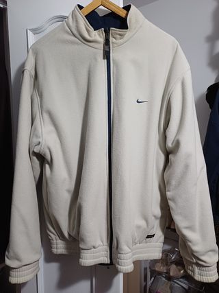 Sudadera con cremallera Reversible Nike Azul y Bei