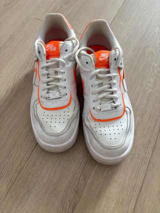 Zapatillas Nike Air Force 1 Blancas Naranja
