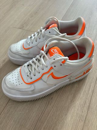 Zapatillas Nike Air Force 1 Blancas Naranja