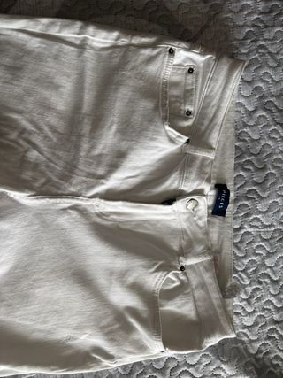 Pantalón vaquero blanco Pieces mujer