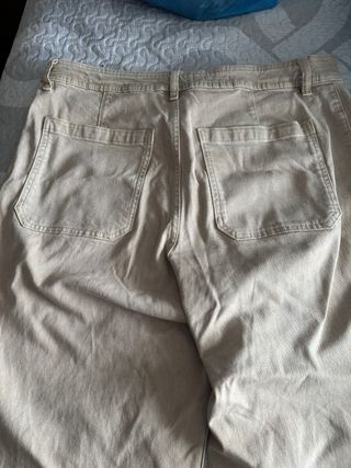 Pantalón vaquero blanco Pieces mujer