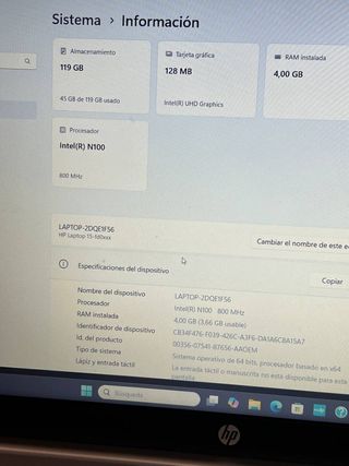 Portátil HP Gris