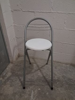 Juego de 2 sillas de cocina plateadas
