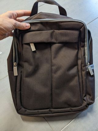 Mochila bolso bolsa marrón y gris nuevo