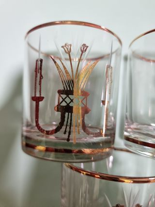 Vasos whisky vintage y cubitera