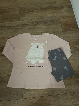 Pijama oso polar rosa