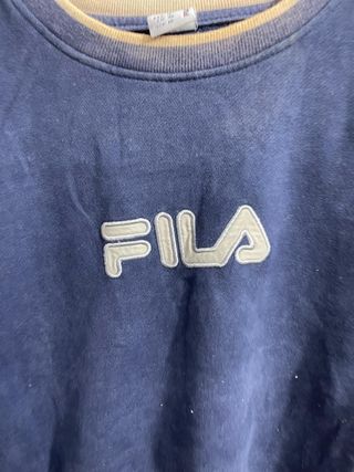 ¡¡OFERTA!! Talla S Sudadera Fila Vintage Azul 