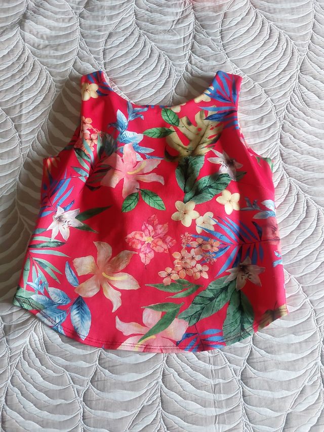 Pack 3 Tops: Naranja, Estampado y Liso