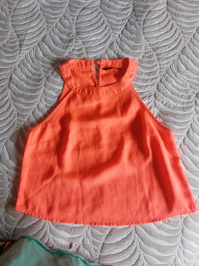 Pack 3 Tops: Naranja, Estampado y Liso