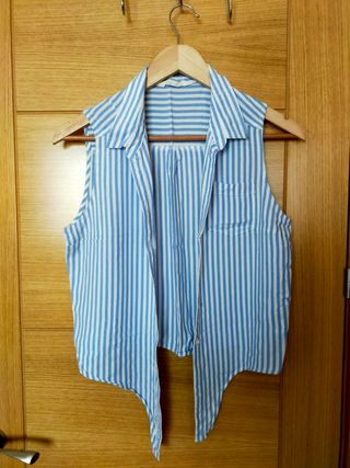 Blusa Rayas Azul y Blanco
