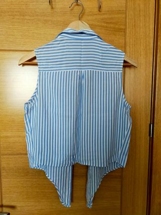 Blusa Rayas Azul y Blanco