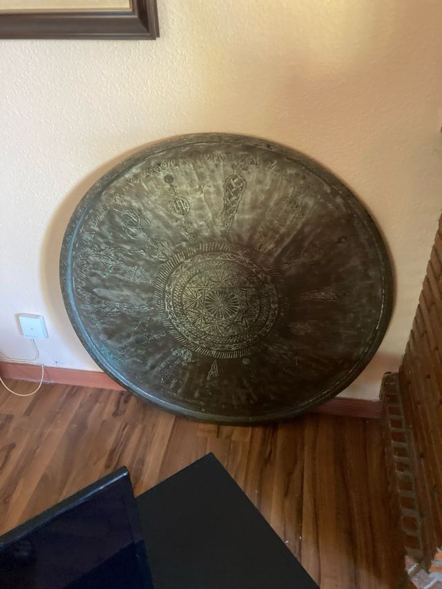 Bandeja árabe artesanal decorada