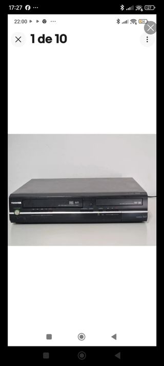 Combo Toshiba VHS DVD Negro