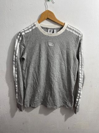¡¡OFERTA! Talla S Camiseta Adidas Manga Larga Gris