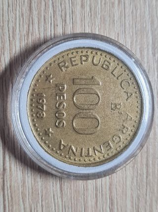 Moneda 100 Pesos Argentina 1978 José de San Martín