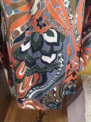 Vestido estampado multicolor poliéster