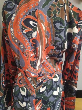 Vestido estampado multicolor poliéster