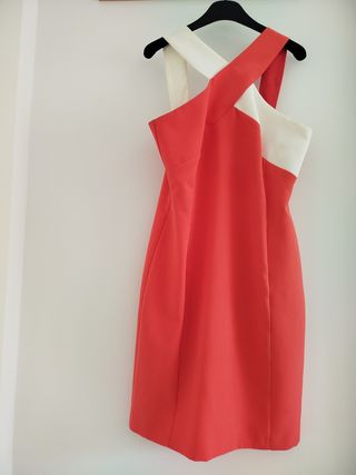 Vestido El Corte Inglés Talla 40 Rojo