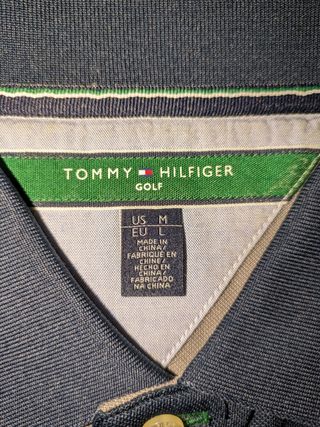 Polo Tommy Hilfiger Gris y Negro