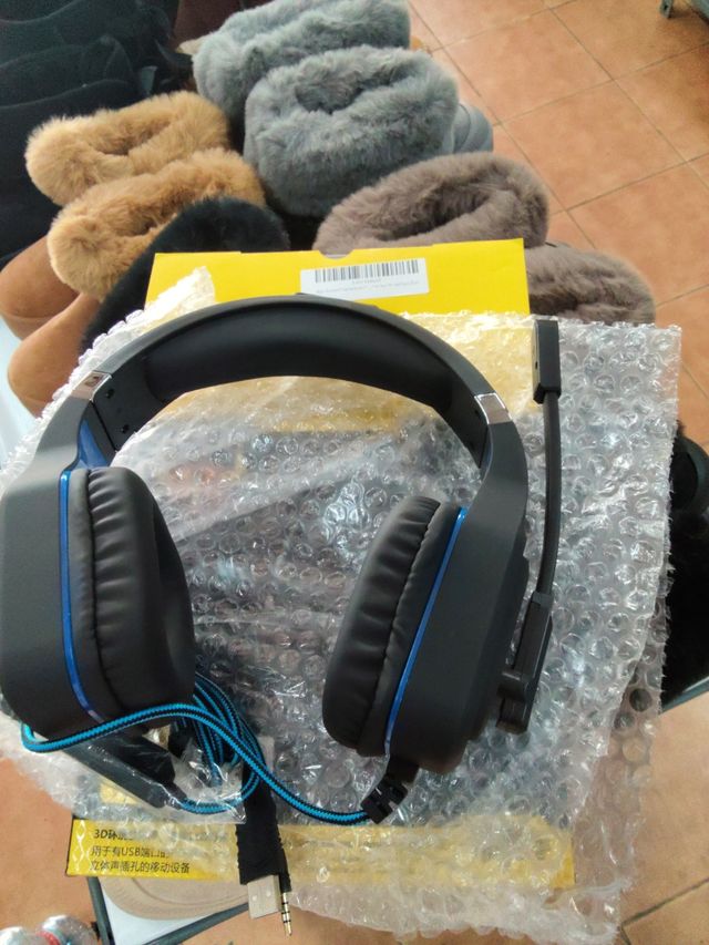 Cascos Gaming OVLENG Negro y Azul
