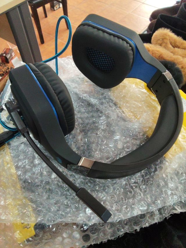 Cascos Gaming OVLENG Negro y Azul