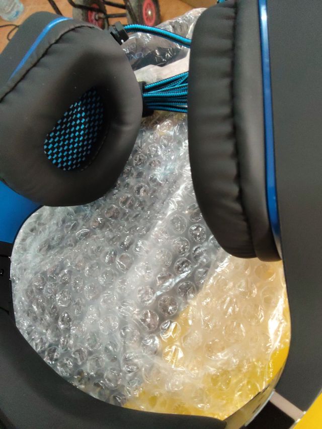 Cascos Gaming OVLENG Negro y Azul