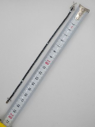 Pulsera Riviere Plata 925 Piedras Negras