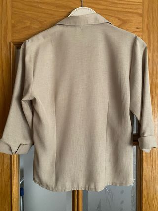 Blusa Beige Media Manga Talla L