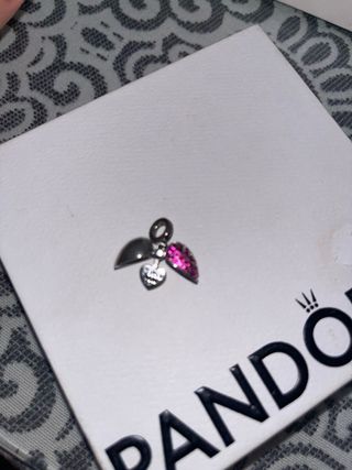 Pulsera Pandora Corazón Rosa y Plata