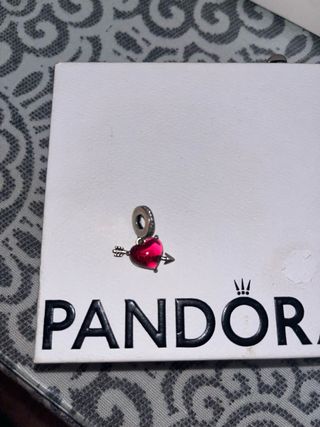 Pulsera Pandora Corazón Rosa y Plata