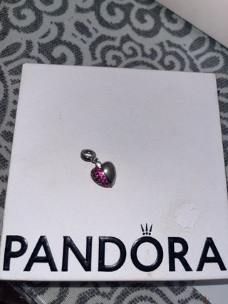 Pulsera Pandora Corazón Rosa y Plata
