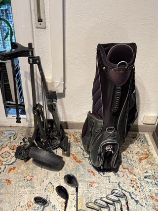 Carrito, bolsa y palos de golf Pitch & Putt