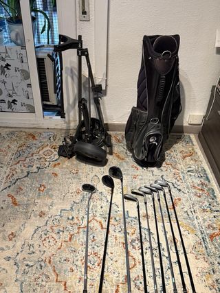 Carrito, bolsa y palos de golf Pitch & Putt