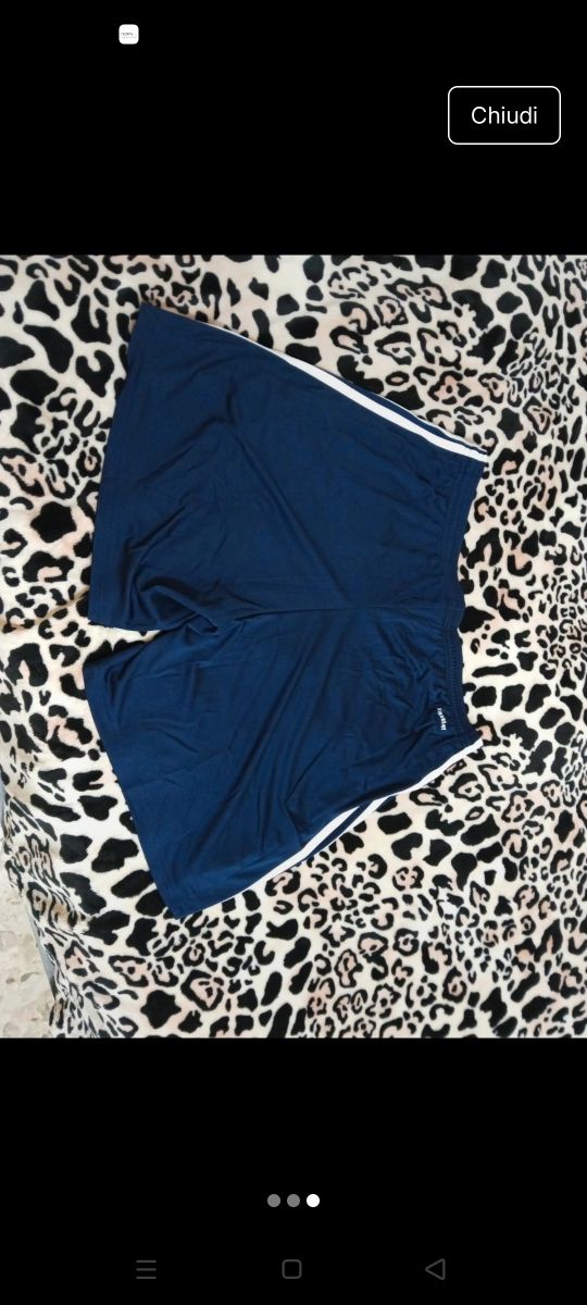 Pantaloncini Adidas XL Blu Nuovi