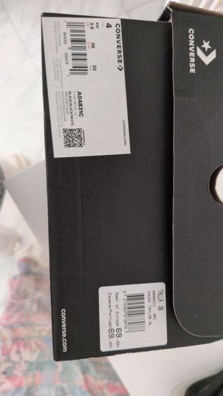 Zapatillas Converse Negras Plataforma sin estrenar