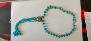 Collar Coral y Plata con Colgante