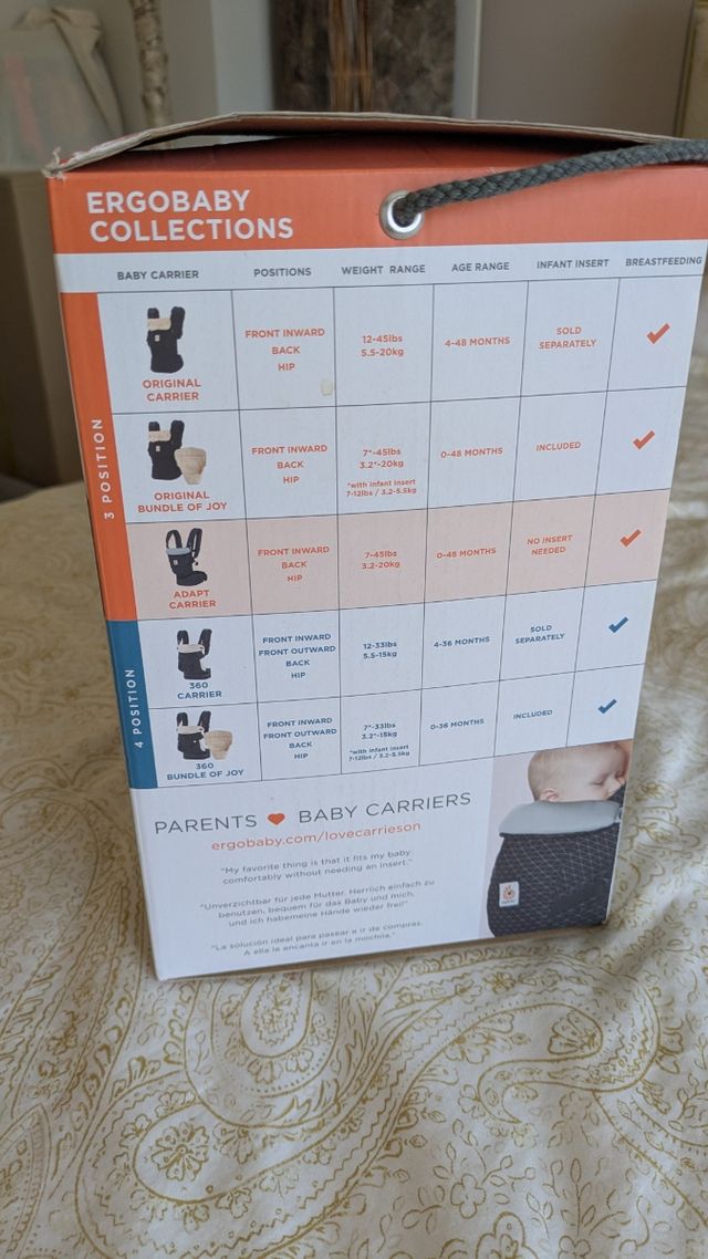 Mochila Ergobaby Adapt 3 Posiciones