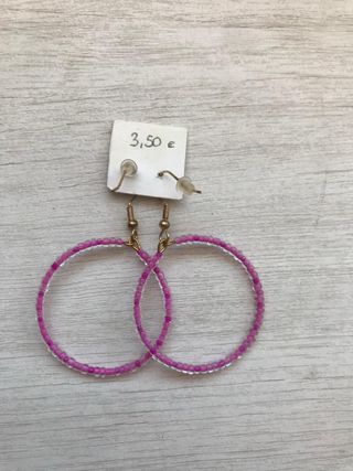 Pendientes caseros de cuentas