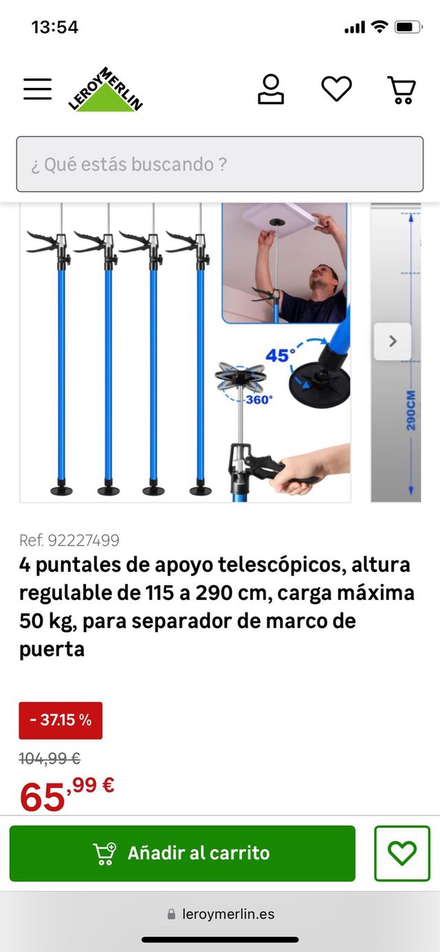 Se venden 4 Puntales.