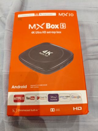 Chromecast MX10 4K Android TV Box , como nuevo. 