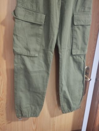 Pack 2 Pantalones Cargo Bershka Verde Oliva